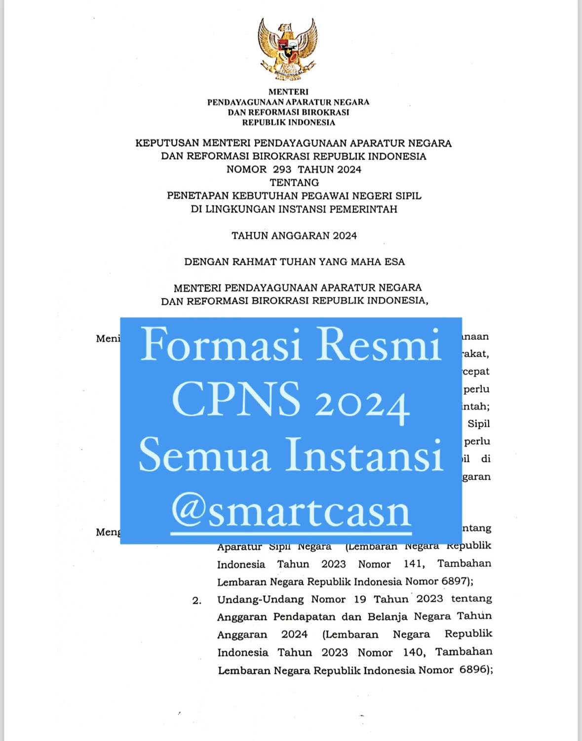 FORMASI RESMI CPNS 2024 SEMUA INSTANSI