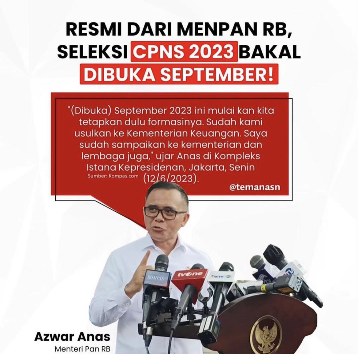 CPNS 2023 Dimulai September: MenPAN RB