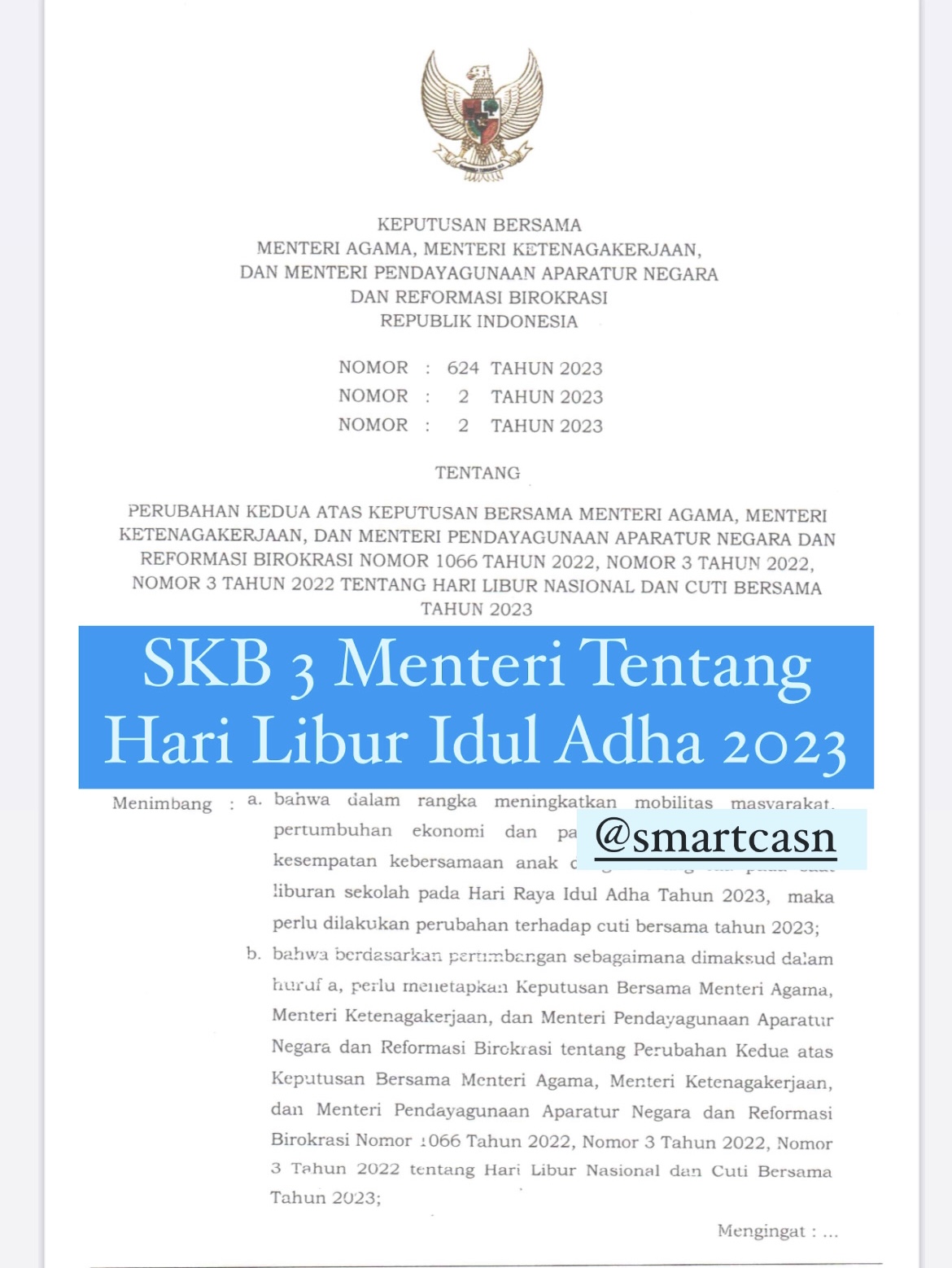 Edaran Cuti Bersama & Libur Idul Adha 2023